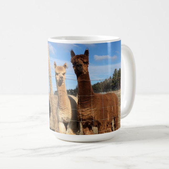Coffee Mug - Alpacas Phaethon, Barley, & Marvin (Front Right)