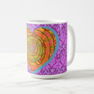 Coffee Mug Aztec Heart Design