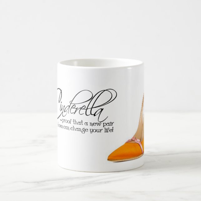 Coffee Mug Cinderella Orange Shoes Quote Tea Cup (Center)