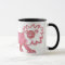 coffee mug contemporary lion cute red black bold