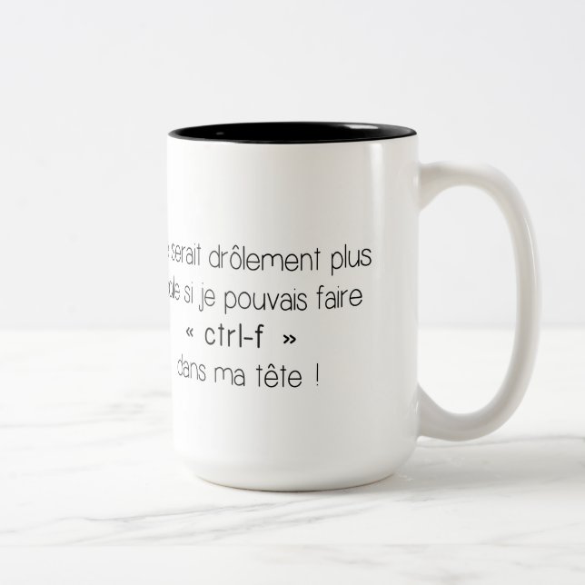 Coffee mug - ctrl-f (French) (Right)