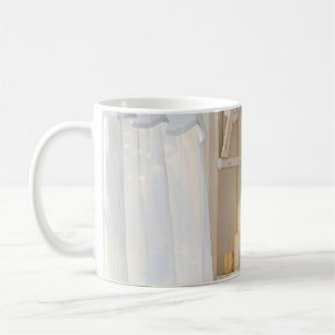 Coffee Mug Curtain in the Wind