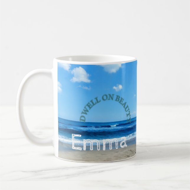  Coffee mug Earth day Coastal beach (Left)