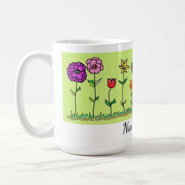 Coffee Mug - Five Simple Flowers (Left)