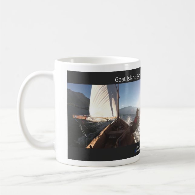 Coffee Mug for 2018 Goat Island Skiff Calendar (Left)