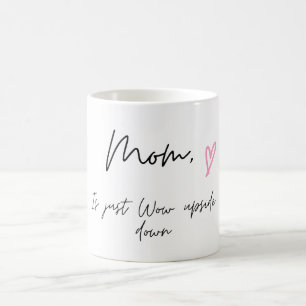 Coffee Mug for Mum, Mum is Just Wow Upside down