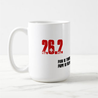 Coffee Mug for Runner - 26.2 Pain is Temporary