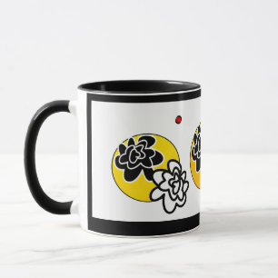 Coffee mug Friendly Flower geometric red yellow