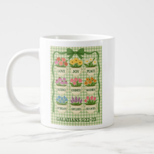 Coffee Mug fruit of the Spirit Tea Cup with Flower