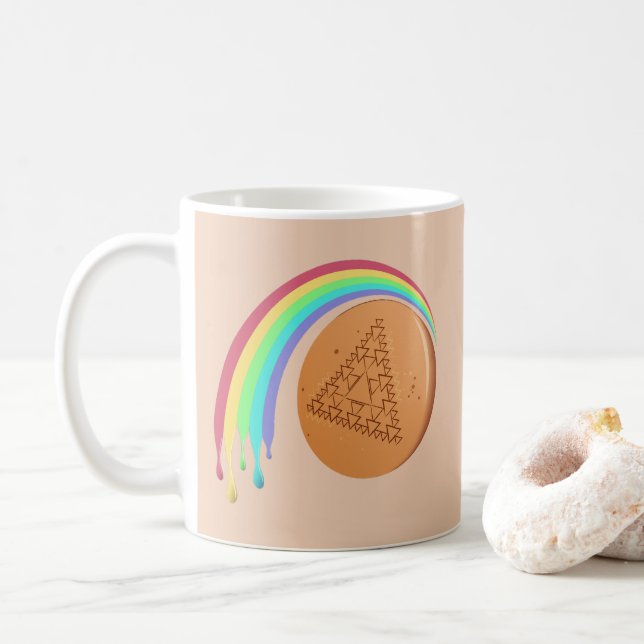 Coffee Mug Game Dalgona Triangle Melting Rainbow (With Donut)