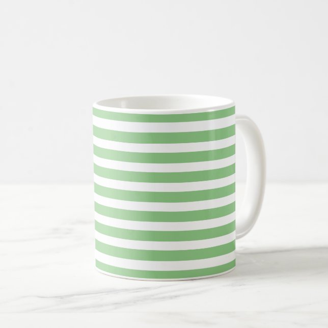 Coffee Mug-Green Stripes Coffee Mug (Front Right)