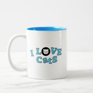 Coffee Mug I Love Cats Cute Design 