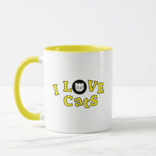 Coffee Mug I love cat's design