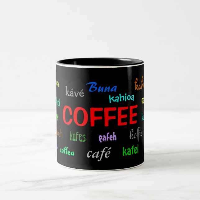 Coffee Mug in Many Languages (Center)