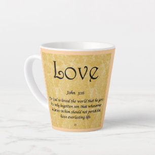 coffee mug-Love 3;16 Latte Mug