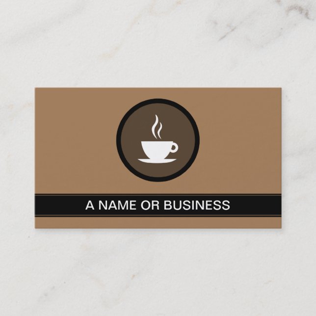 coffee mug mocha bubble business card (Front)