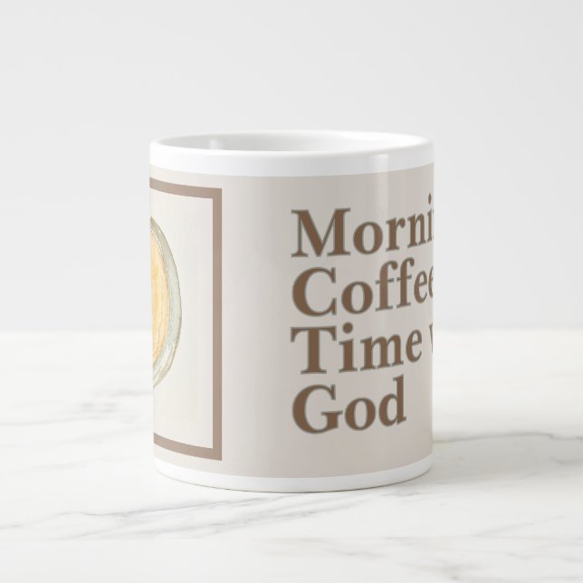 Coffee Mug: Morning Coffee Time with God Large Coffee Mug (Front)