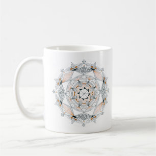 Coffee Mug Original Mandala Design 2-sided Brown