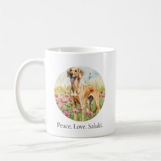 Coffee Mug – Peace Love Saluki Dog Lover Mug