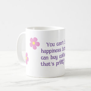 Coffee mug, pink , floral mug