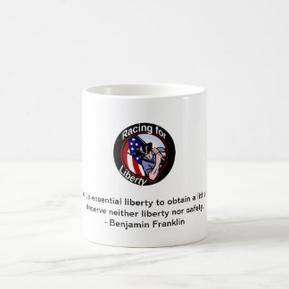 Coffee mug - Racing for Liberty logo w/Franklin