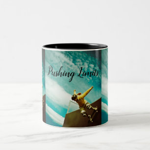 Coffee Mug, Skate Boarding Two-Tone Coffee Mug