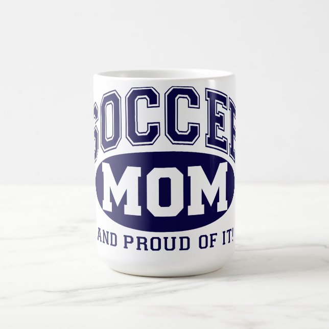 Coffee Mug - Soccer Mum and Proud of it! - Navy (Center)