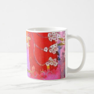 Coffee Mug Spring garden design with border