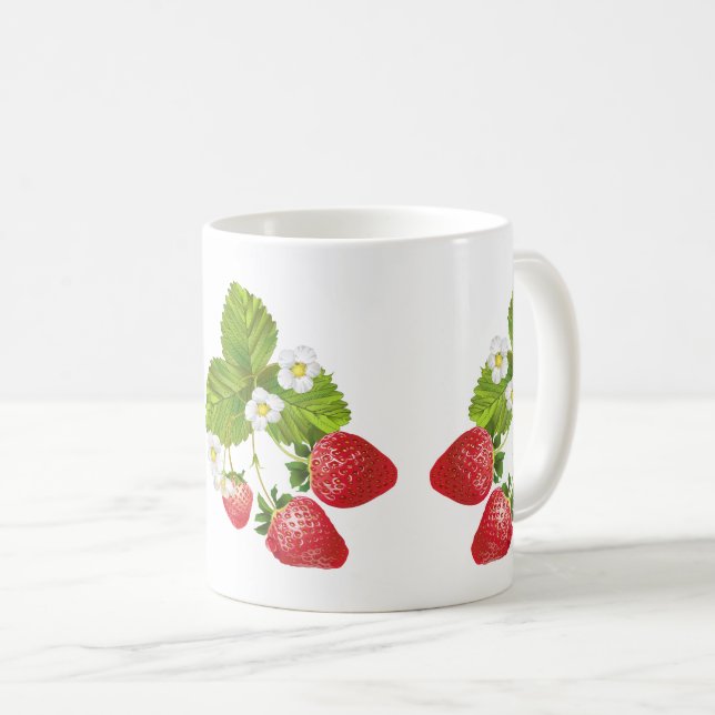 Coffee Mug-Strawberries Mug (Front Right)
