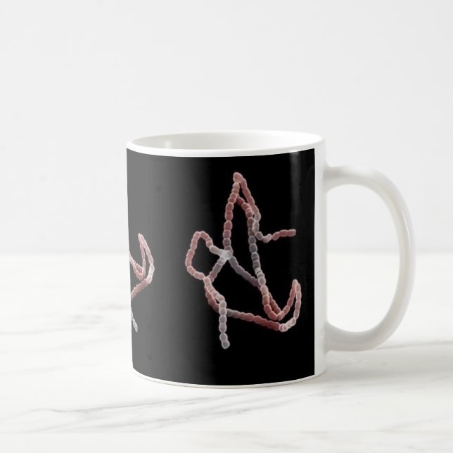 Coffee Mug - Streptococcus (pastel on black) (Right)