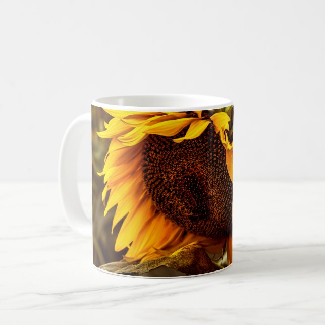 Coffee Mug - Sunflower Elegance (Front Left)