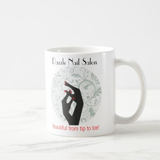 Coffee Mug Template Nail Salon (Right)