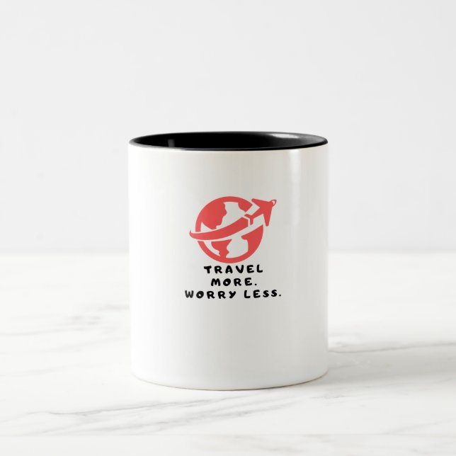 Coffee mug "Travel more, worry less" (Center)