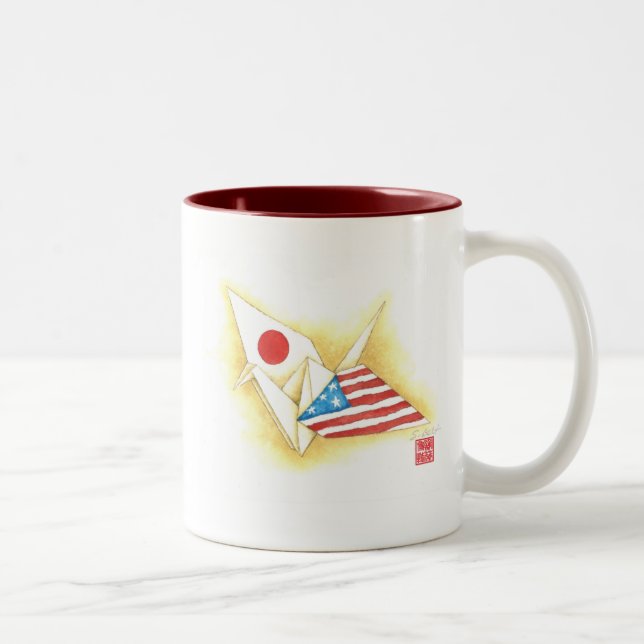 Coffee Mug Two Tone ~ Japan-U.S. Friendship (Right)