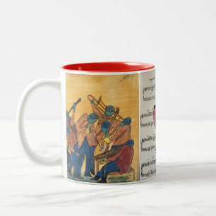 Coffee Mug w/ musician illustrations