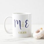 Coffee Mug Wedding Favour Template<br><div class="desc">Coffee Mug Wedding Favour Monogram Template</div>