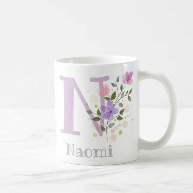 Coffee Mug with a Floral Decoration (Right)