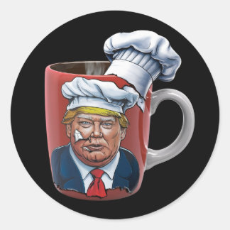 Coffee mug with a Trump(2) Classic Round Sticker