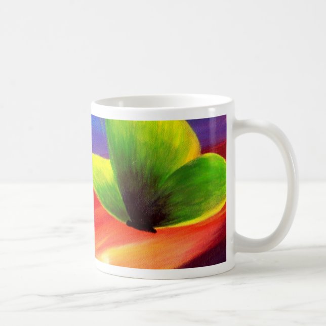 Coffee Mug With Butterfly Painting Art - Multi (Right)