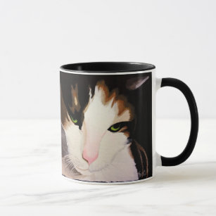 Coffee Mug with Calico Cat