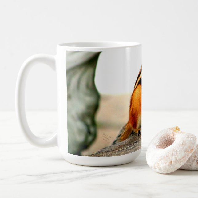 Coffee Mug with Chipmunk Photo (With Donut)
