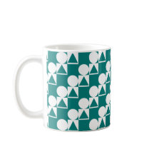 Coffee Mug With Circle, Triangle & Square Pattern