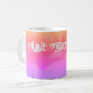 Coffee mug with colorful smudge design