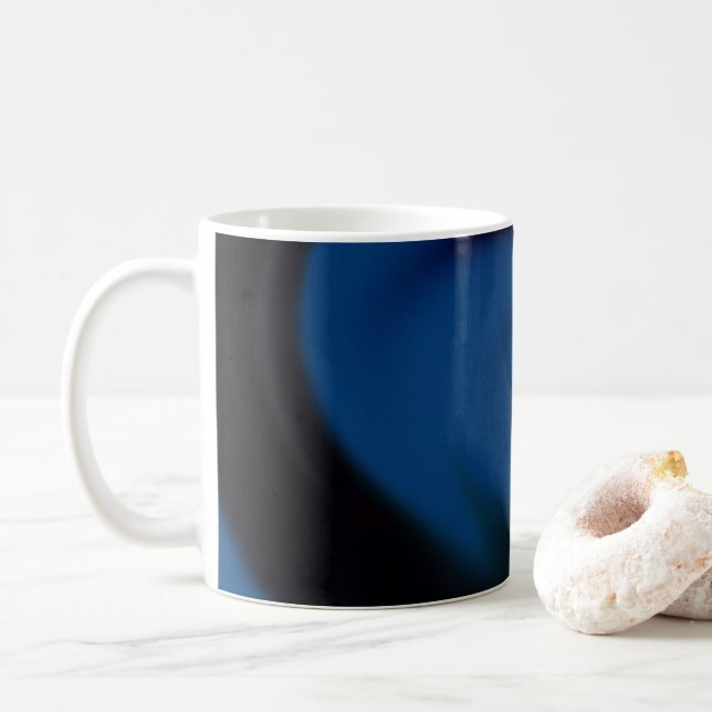 Coffee mug with colourful smudge design (With Donut)