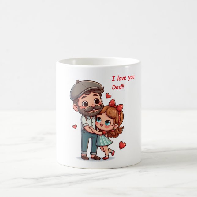 Coffee mug with dedication for dad. (Center)