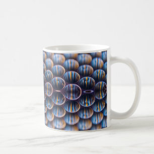 Coffee Mug with Futuristic Honeycomb Image