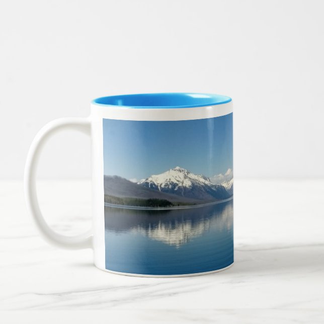 Coffee mug with Glacier National Park Picture (Left)