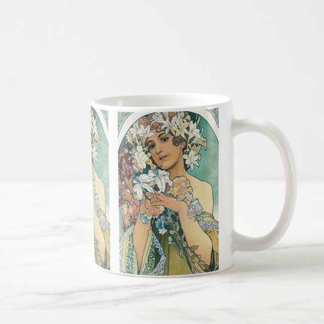 Coffee mug with Mucha design (Right)