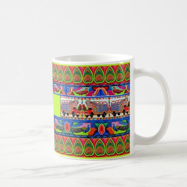 Coffee Mug with Name - Inspired by Truck Art - 2 (Right)