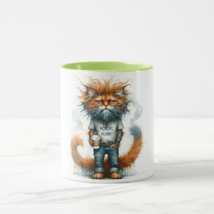 Coffee Mug with Naughty Kitty Design